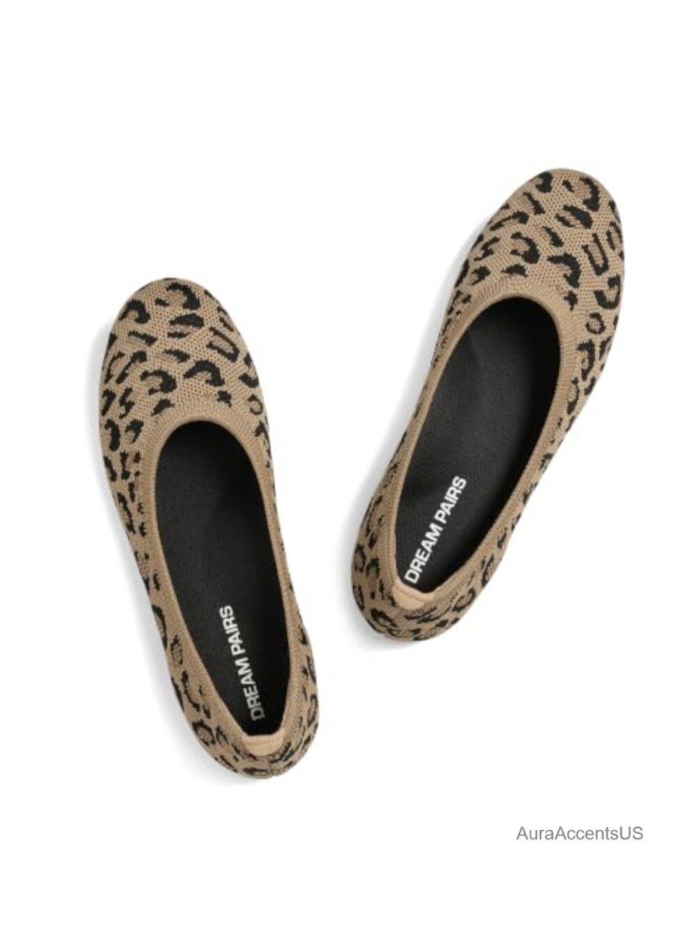 Women's Knit Ballet Flats Comfort Slip-On Round Toe Casual Dress Shoes